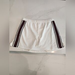 Tory Burch Tech Pique Tennis Skirt Wine/Navy in Size Small